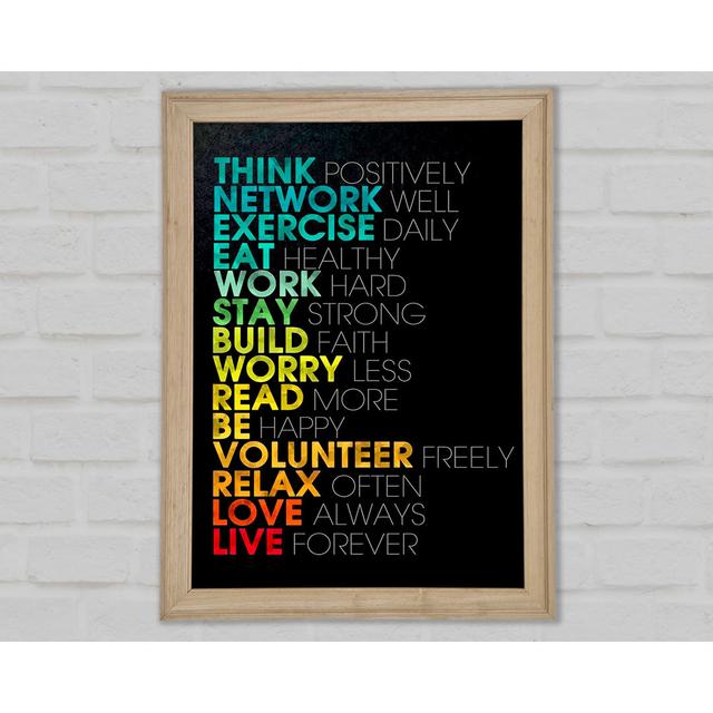 Think Positively Framed Print Happy Larry Size: 59.7cm H x 42cm W x 1.5cm D on Productcaster.