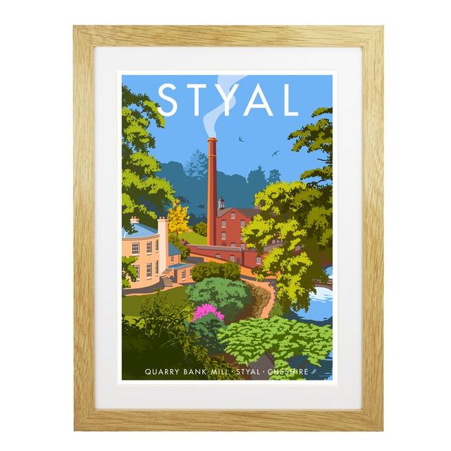 Styal by Stephen Millership - Print George Oliver Frame Options: Oak, Size: 43.5cm H x 33.5cm W x 2.2cm D on Productcaster.