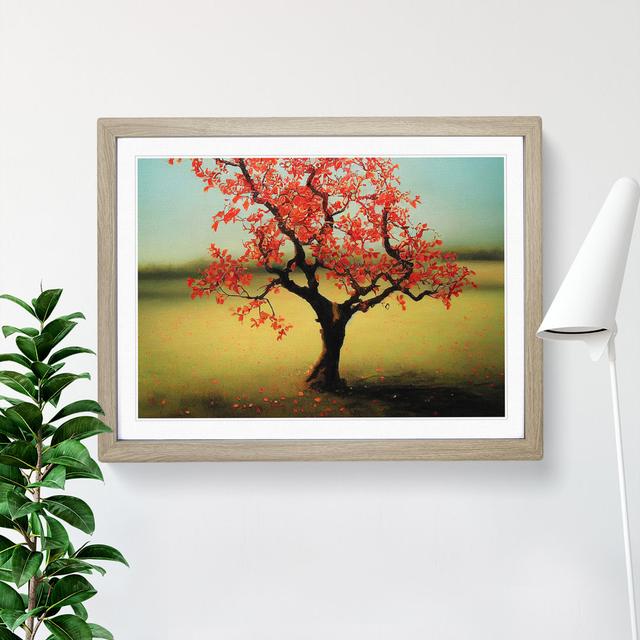 Illuminating Apple Tree - Picture Frame Graphic Art Marlow Home Co. Size: 25cm H x 34cm W x 2cm D, Frame Colour: Oak on Productcaster.