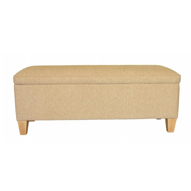 Fallston Fabric Upholstered Storage Bench Ophelia & Co. Colour: Turin Lilac, Finish: Beech on Productcaster.