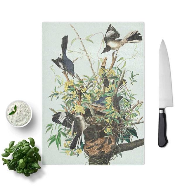 Glass Mockingbirds & Rattlesnake by John James Audubon Chopping Board East Urban Home Size: 28.5 cm W x 20 cm L on Productcaster.