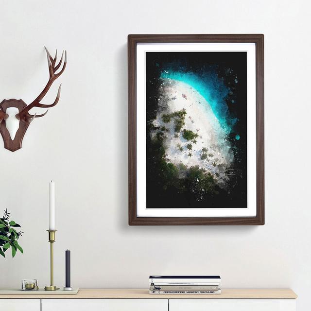 Beach in Caracas Venezuela - Picture Frame Painting Print East Urban Home Size: 33cm H x 24cm W x 2cm D, Frame Option: Walnut Framed on Productcaster.