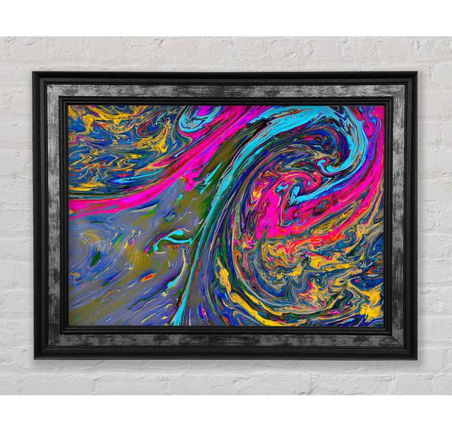 Paint Flows And Mixes Framed Print Ivy Bronx Size: 29.7cm H x 42cm W x 8cm D on Productcaster.