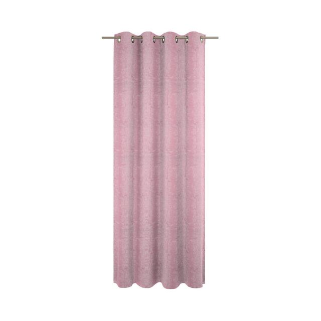 Arna Room Darkening Eyelet Door Curtain Panel Brayden Studio Size per Panel: 225 W x 135 D cm, Curtain Colour: Pink on Productcaster.