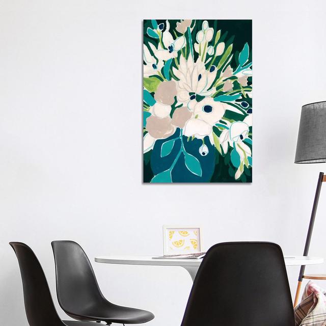 Blue Bloom Sketch I by June Erica Vess - Wrapped Canvas Gallery-Wrapped Canvas Giclée ClassicLiving Size: 101.6cm H x 66.04cm W x 3.81cm D on Productcaster.