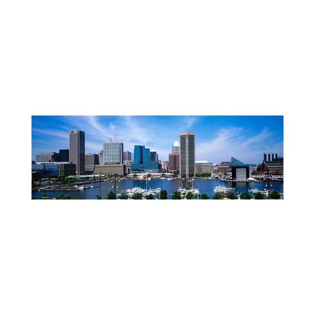 Inner Harbor, Baltimore, Maryland, USA - Wrapped Canvas Panoramic Photograph Ebern Designs Size: 30.48cm H x 91.44cm W x 3.81cm D on Productcaster.