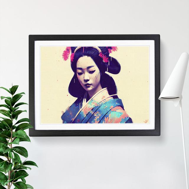 Colourful Geisha Vol.1 - Single Picture Frame Painting ClassicLiving Frame Colour: Black Framed, Size: 46cm H x 64cm W x 2cm D on Productcaster.