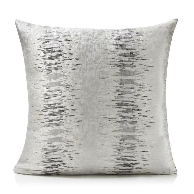 Carrie Abstract Scatter Cushion with Filling Mercury Row Size: 55cm H x 55cm W x 10cm D, Colour: Silver on Productcaster.