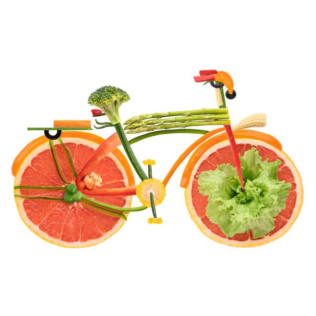 Veggie City Bike by Fisher_photostudio - Wrapped Canvas Print Brambly Cottage Size: 91cm H x 91cm W on Productcaster.