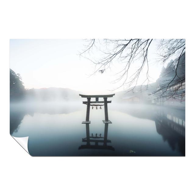 Foggy Lake With Torri Gate - No Frame Print Panther Print Size: 31cm H x 46cm W x 0.5cm D on Productcaster.