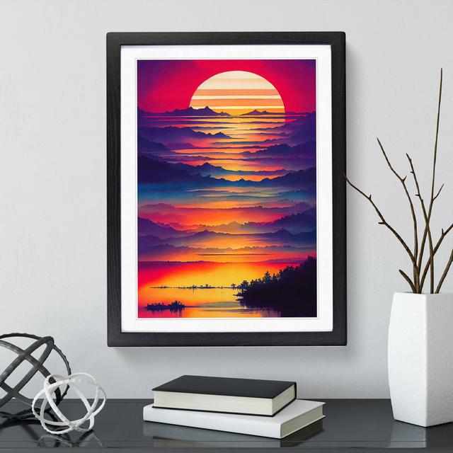 Mountain Sunset No.2 - Single Picture Frame Print Alpen Home Frame Colour: Black, Size: 34cm H x 25cm W x 2cm D on Productcaster.