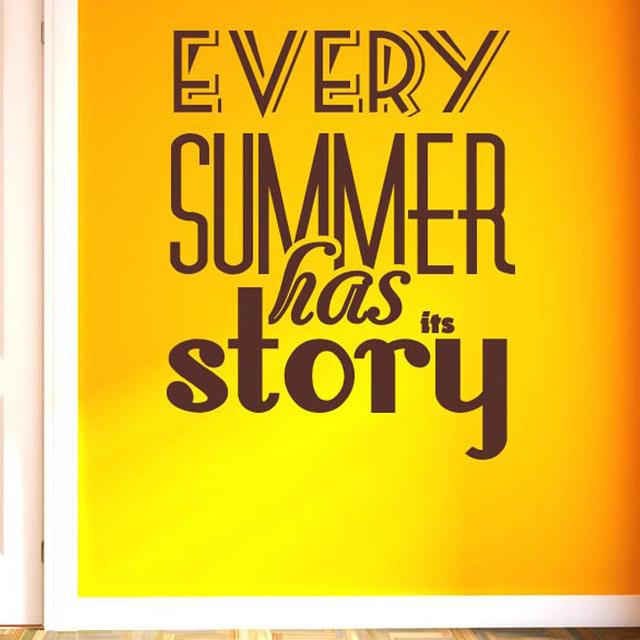 Every Summer Has Its Story Wall Sticker Happy Larry Colour: Dark Red, Size: Large on Productcaster.