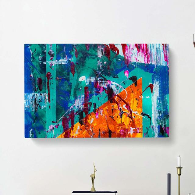 Abstract Art Painting Vol.441 by S.Johnson - Wrapped Canvas Painting Print East Urban Home Size: 60cm H x 91cm W x 3cm D on Productcaster.