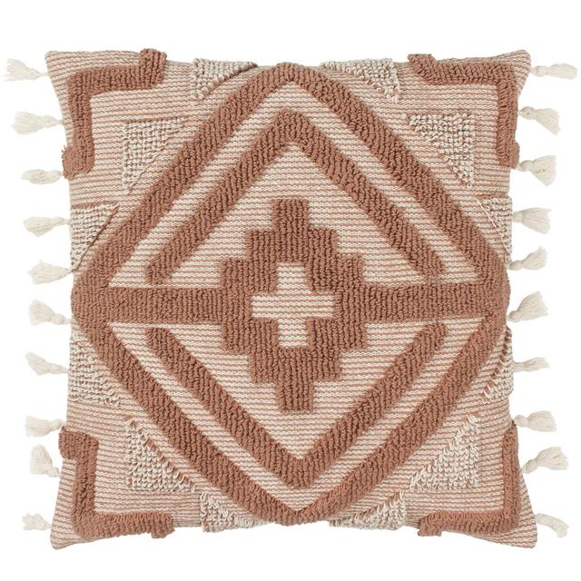 Geometric Square Scatter Cushion Cushion Cover furn. Colour: Cinnamon on Productcaster.