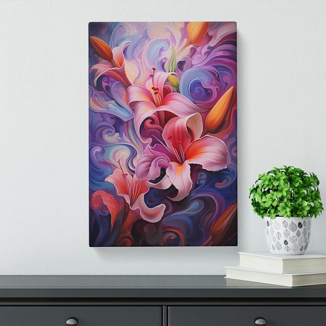 Floral Abstract No.2 - Wrapped Canvas Print Marlow Home Co. Size: 50cm H x 35cm W x 3cm D on Productcaster.