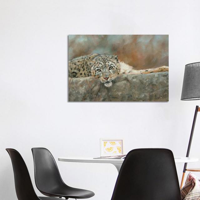 Snow Leopard Repose by David Stribbling - Wrapped Canvas Photograph on Canvas Latitude Vive Size: 66.04cm H x 101.6cm W x 1.905cm D on Productcaster.