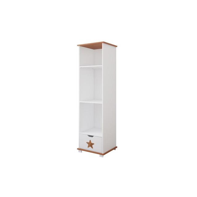 Epperson 177cm Bookcase Harriet Bee Colour: White/Alder on Productcaster.