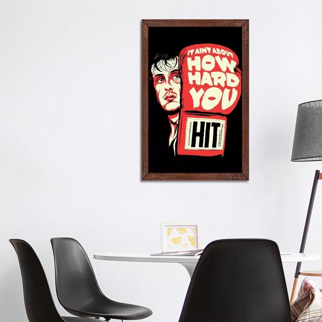 'How Hard You Hit' by Butcher Billy - Floater Frame Graphic Art Print on Canvas Happy Larry Frame Option: Brown Framed, Size: 101.6cm H x 66.04cm W x on Productcaster.