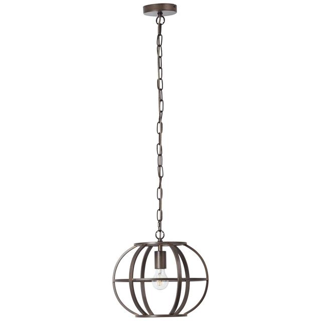 Globe Pendant Light in Black with Metal Shade by Williston Forge on Productcaster.