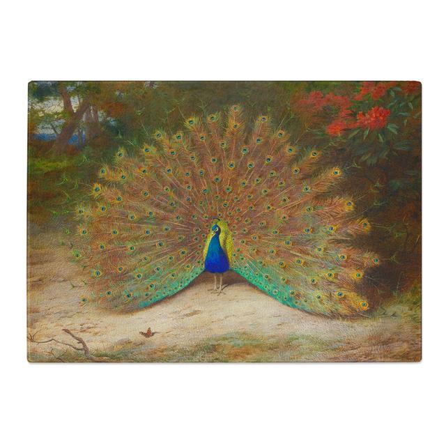 Peacock by Archibald Thorburn Chopping Board East Urban Home Size: 0.4cm H x 20cm W x 28.5cm L on Productcaster.