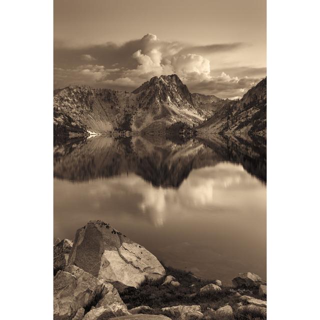 Sawtooth Lake Sepia - Wrapped Canvas Art Prints Alpen Home Size: 91cm H x 61cm W x 3.8cm D on Productcaster.