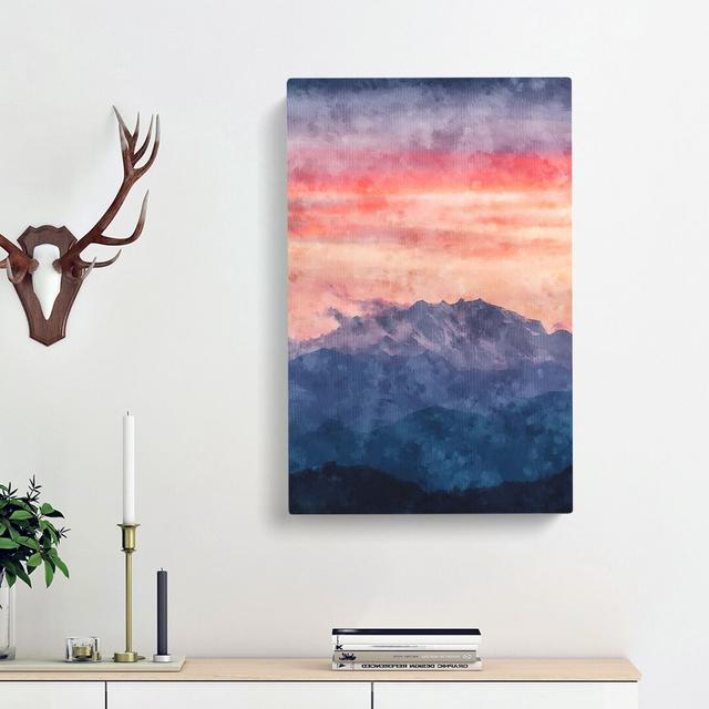 Swiss Mountain - Wrapped Canvas Painting Print East Urban Home Size: 50cm H x 35cm W x 3cm D on Productcaster.