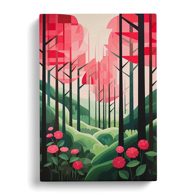 Spring Forest Constructivism No.2 - No Frame Art Prints Alpen Home Size: 76cm H x 50cm W x 3cm D on Productcaster.