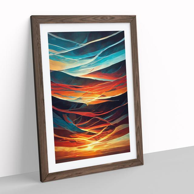 Sunset No.3 - Picture Frame Graphic Art Metro Lane Size: 34cm H x 25cm W x 2cm D, Frame Colour: Walnut on Productcaster.