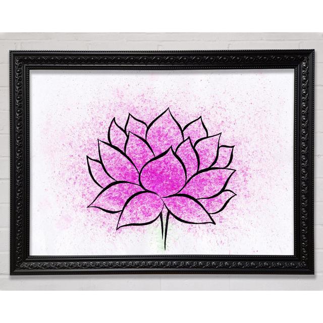 Pink Lotus Flower 2 - Einzelne Bilderrahmen Kunstdrucke BohoLiving Größe: 100 cm H x 141,4 cm B on Productcaster.