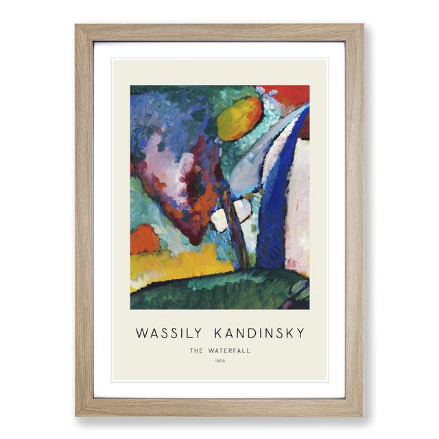 The Waterfall by Wassily Kandinsky - Picture Frame Painting East Urban Home Size: 36cm H x 27cm W x 2cm D, Frame Option: Oak Framed on Productcaster.