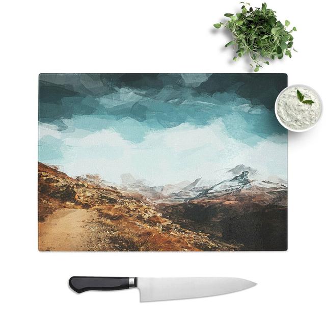 Glass Matterhorn Mountain Switzerland Abstract Art Chopping Board East Urban Home Size: 28.5 cm W x 20 cm L on Productcaster.