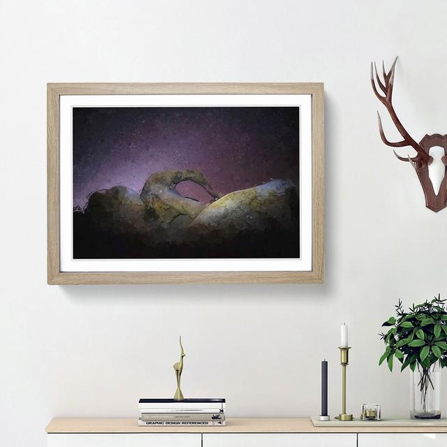 Stars over the Rock - Picture Frame Graphic Art Print East Urban Home Frame Option: Oak Framed, Size: 48cm H x 65cm W x 2cm D on Productcaster.