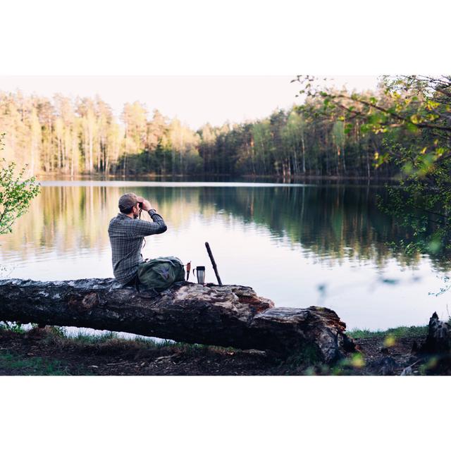 Observing Birds By The Lake by Visualspace - No Frame Art Prints on Canvas Alpen Home Size: 20cm H x 30cm W on Productcaster.