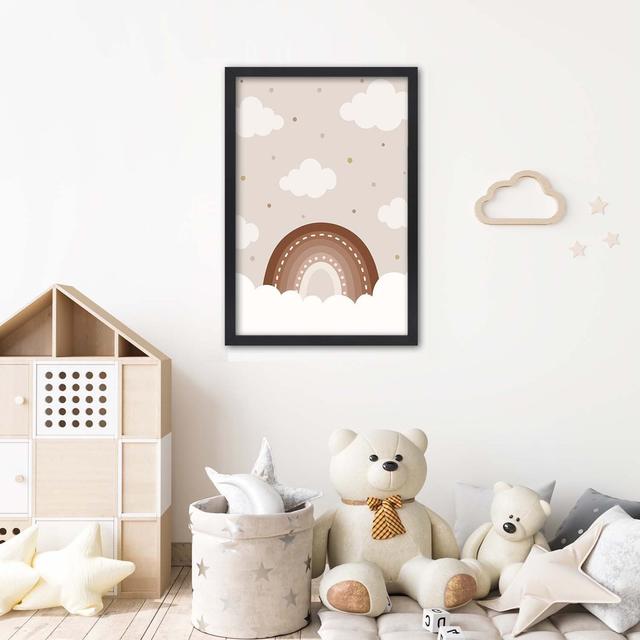 Gerahmtes Poster Clouds overa Rainbow Roomie Kidz Größe: 45 cm H x 30 cm B x 2 cm T on Productcaster.