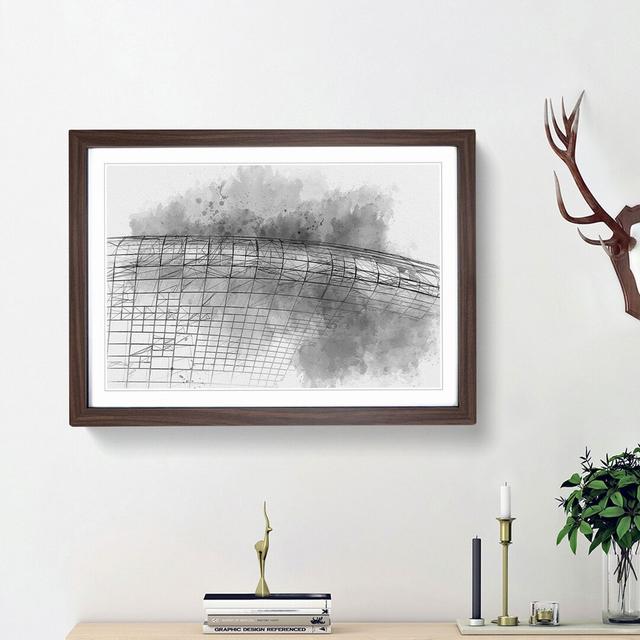 Architecture Sketch Vol.31 in Abstract - Picture Frame Graphic Art Print East Urban Home Frame Option: Walnut Framed, Size: 36cm H x 48cm W x 2cm D on Productcaster.