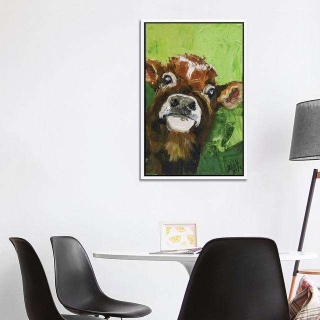 Calf by Nataly Mak - Gallery-Wrapped Canvas Giclée on Canvas August Grove Format: White Floater Frame, Size: 101.6cm H x 66.04cm W x 3.81cm D on Productcaster.