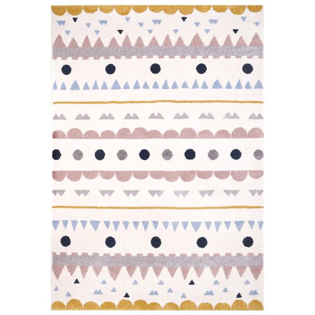 Purdy Tufted White/Violet Rug Bloomsbury Market on Productcaster.