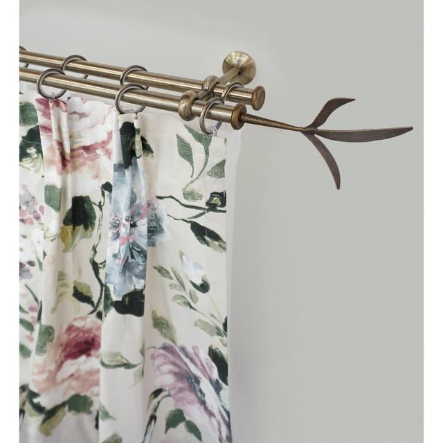 Jenice Curtain Double Pole and Hardware Set Symple Stuff Finish: Antique Brass, Size: 5cm H x 200cm W x 10cm D on Productcaster.