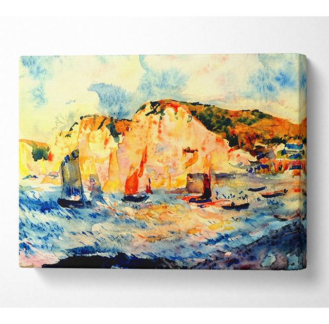 Renoir Sea and Cliffs - Wrapped Canvas Art Prints House of Hampton Size: 66cm H x 106.6cm W on Productcaster.