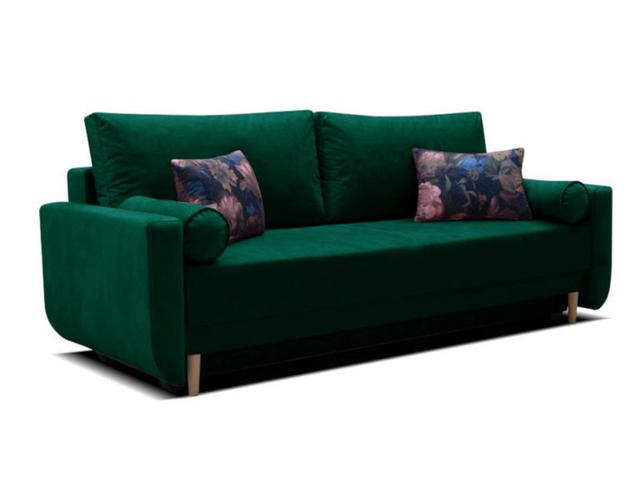 Schlafsofa Jaleny 17 Stories Farbe der Polsterung: Dunkelgrün on Productcaster.