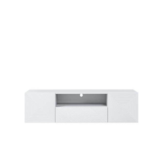 Merric TV Stand for TVs up to 55" Ebern Designs Colour: White Matte on Productcaster.