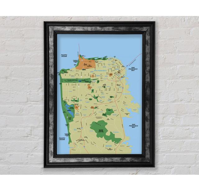 Map Of The City 1 - Print Bright Star Size: 59.7cm H x 42cm W x 8cm D on Productcaster.