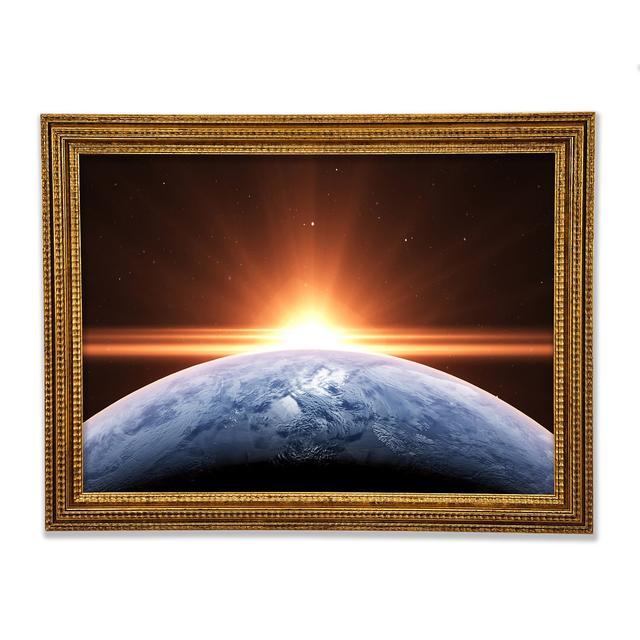 Sun Peering Over The Earth - Single Picture Frame Art Prints Bright Star Size: 29.7cm H x 42cm W x 3cm D on Productcaster.