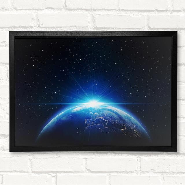 Earth from Above - Closed Corner Frame Art Print on Wood Latitude Run Size: 29.7cm H x 42cm W on Productcaster.