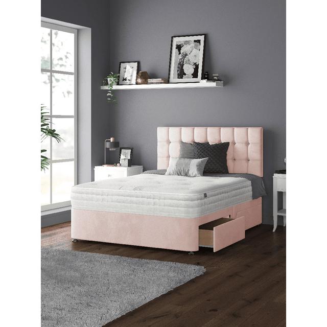 Fales Divan Bed Base Rosdorf Park Size: Kingsize (5'), Colour: Pink, Storage Type: No Drawers on Productcaster.