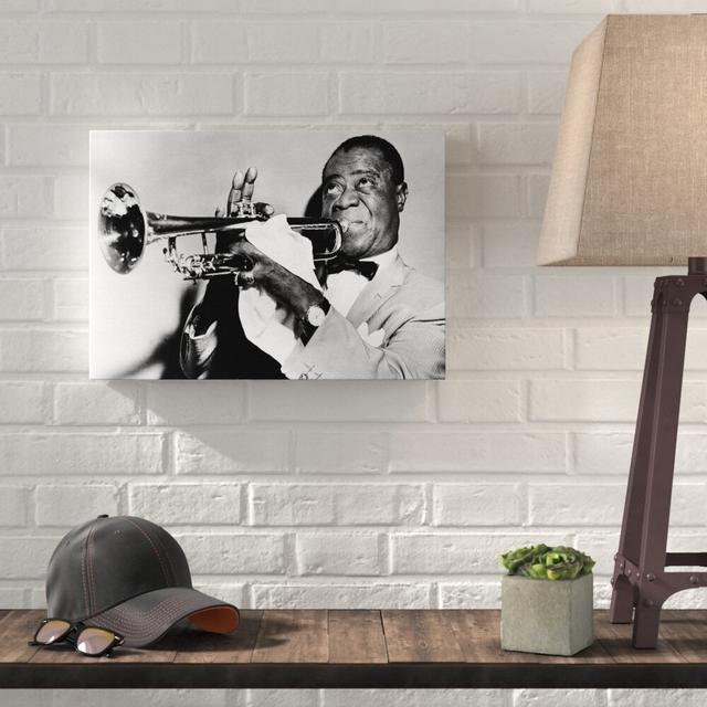 Louis Armstrong Photographic Print on Canvas East Urban Home Size: 50cm H x 76cm W on Productcaster.