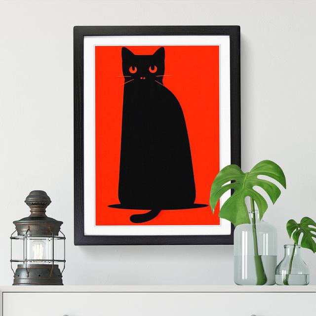 Cat Minimalism Vol.1 - Single Picture Frame Graphic Art ClassicLiving Format: Black Framed, Size: 64cm H x 46cm W x 2cm D on Productcaster.