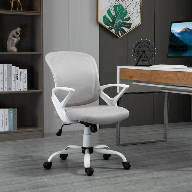 Afjol Polyester Blend Office Chair Inbox Zero Upholstery Colour: Grey on Productcaster.