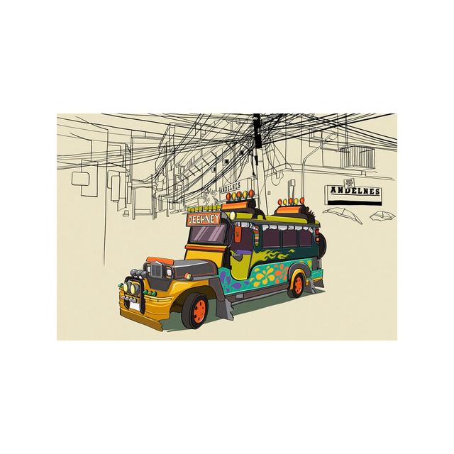 'Philippines - Jeepney' Graphic Art Print on Wrapped Canvas Corrigan Studio Size: 66.04cm H x 101.6cm W x 3.81cm D on Productcaster.