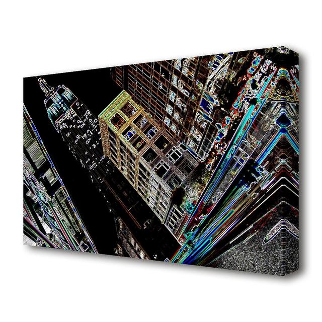 'New York 5th Ave Empire State' Photograph on Wrapped Canvas East Urban Home Size: 101.6 cm H x 142.2 cm W on Productcaster.